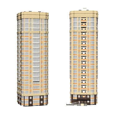 Multi-Apartment Residential Building 3D model image 1 