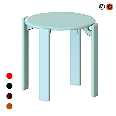 Modern Rey Stools Set 3D model image 1 