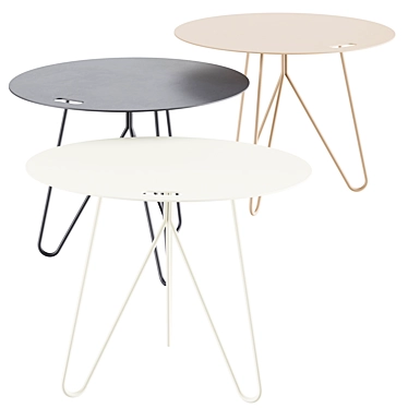 Modern Round Center Table, Ø50cm 3D model image 1 