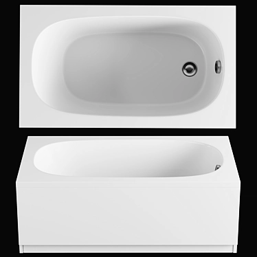 Cezares Eco 120x70 Acrylic Bathtub 3D model image 1 