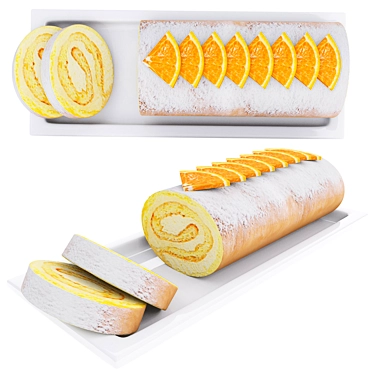 High-Quality Orange Roll 3D Model 3D model image 1 