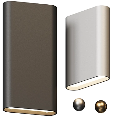 Sleek Bi-Directional Lux Sconce 3D model image 1 