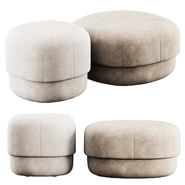 Circus Pouf: Stylish Comfort Seating 3D model image 1 