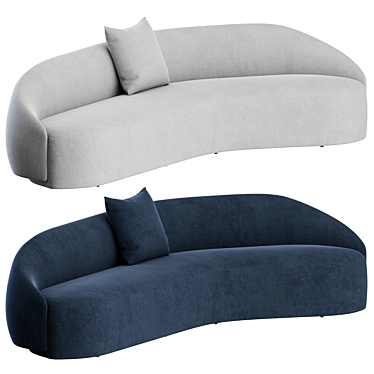 Curved Taylor Sofa - StellarWorks 3D model image 1 