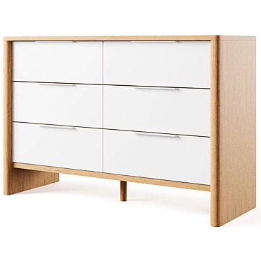 Redondo Kids Two-Tone Dresser 3D model image 1 