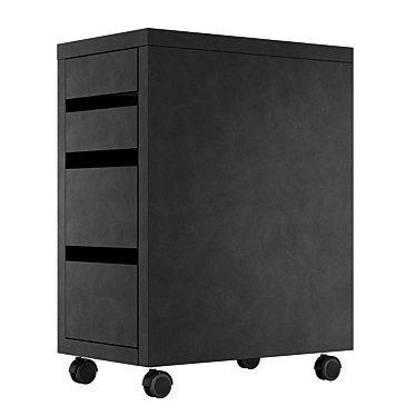 IKEA Micke Drawer Cart on Wheels 3D model image 1 