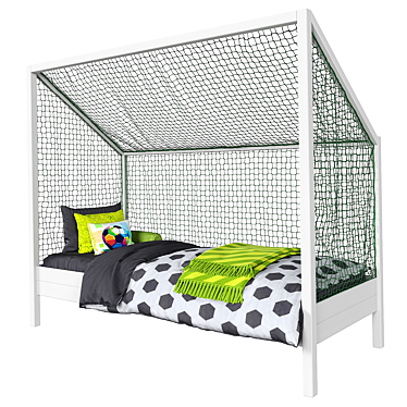 Football Goal Theme Bed 3D model image 1 