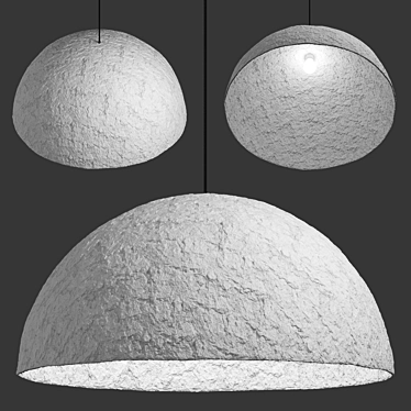 Sustainable Half-Sphere Pendant Light 3D model image 1 