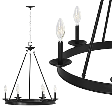 Elegant Safavieh Joris Chandelier 3D model image 1 