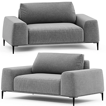 EICHHOLTZ Montado Loveseat: Luxury Elegance 3D model image 1 