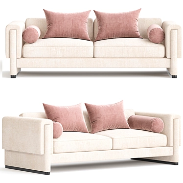 Realistic Howard Sofa Model 3D model image 1 