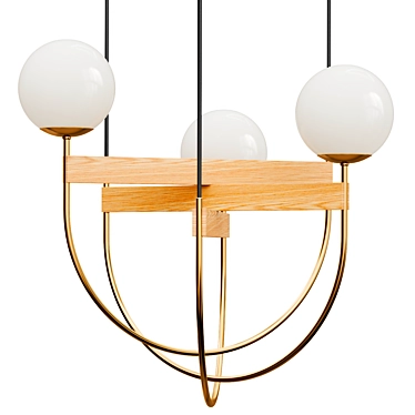 SKANDI Pendant Light Curl 3D model image 1 