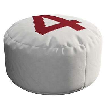 Nautical Navy Sail Pouf 3D model image 1 