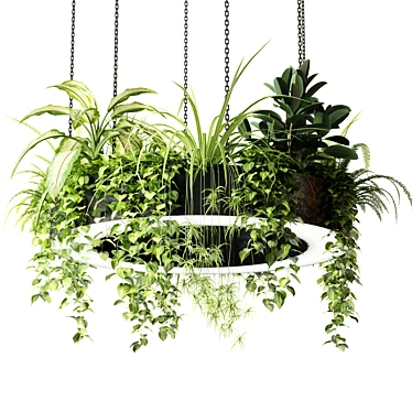 Ring planter lamp with plants 1.5m