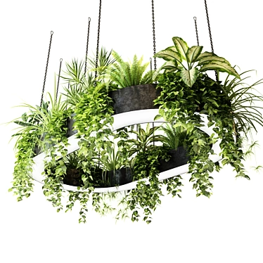 Ring planter lamp with plants 1.5m x 2.5m