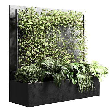 Vertical Garden Box with Ivy 3D model image 1 