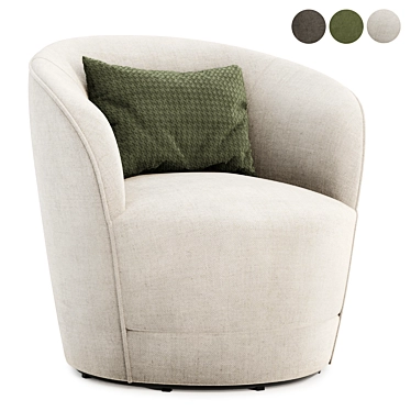 Elegant Swivel Seating Solution 3D model image 1 