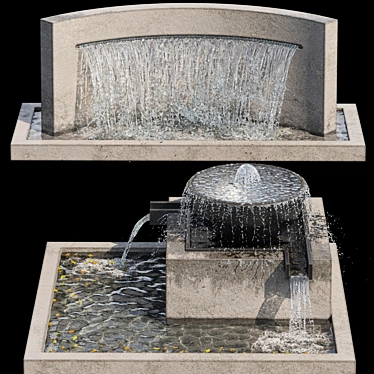 Exquisite Waterfall Fountain Model 3D model image 1 