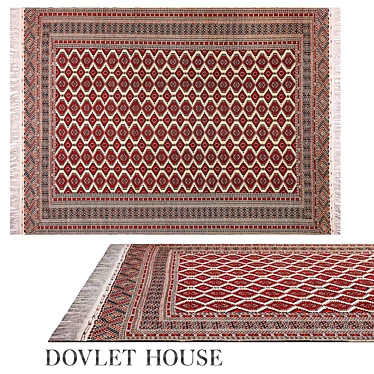 Turkmen Wool Rug, 2000 dpx 3D model image 1 