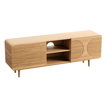 Lumanda Modern Wood TV Stand 3D model image 1 