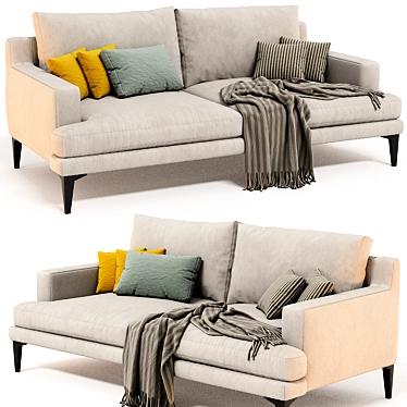 Sophisticated Bellport 2-Seater Sofa 3D model image 1 