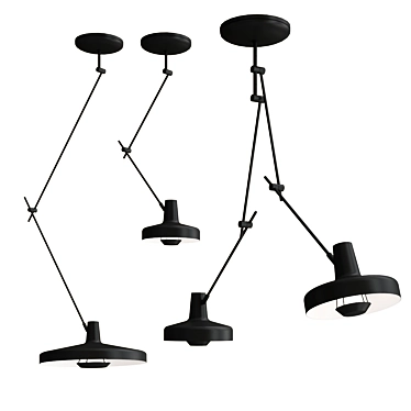 Adjustable ARIGATO Ceiling Lamp Collection 3D model image 1 