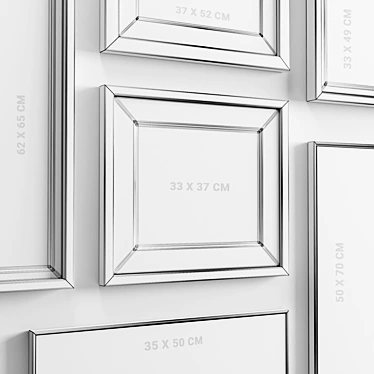 Diverse Material Photo Frame Set 3D model image 1 