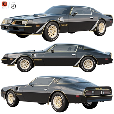 1977 Pontiac Firebird Trans Am 3D model image 1 