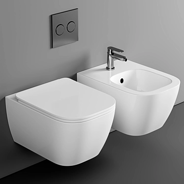 BagnoDesign Attache Wall Hung Toilet 3D model image 1 