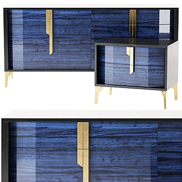 Oceanum Modern Dresser Set 3D model image 1 