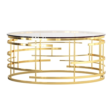 Elegant Gold Jupiter Coffee Table 3D model image 1 