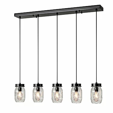 Contemporary 5-Light Pendant Lamp 3D model image 1 