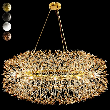 Elegant Crystal Chandelier: Luxury Illumination 3D model image 1 