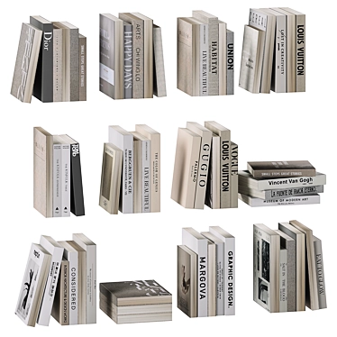 Lightweight Decorative Books 3D model image 1 