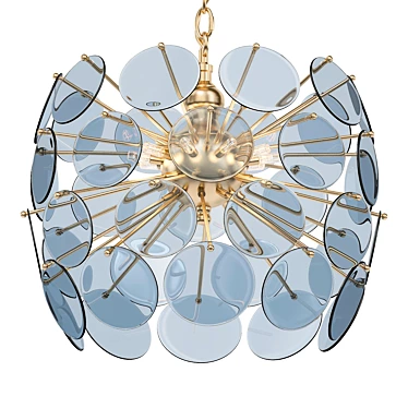 Sputnik Glass Lenz Chandelier 3D model image 1 