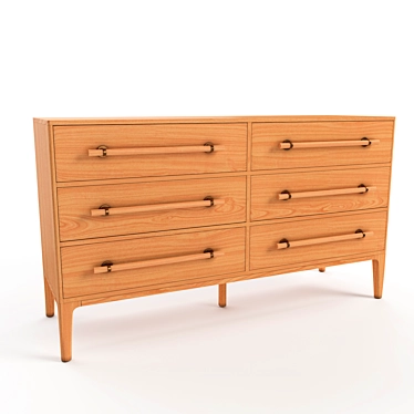 Modern 3D Linnea Drawer Dresser 3D model image 1 