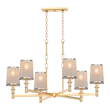 Elegant Antique Copper Chandelier 3D model image 1 