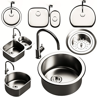 KOHLER UNDERTONE Sink Set -2 3D model image 1 