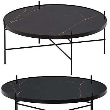 Lacio Coffee Table 800mm Black 3D model image 1 