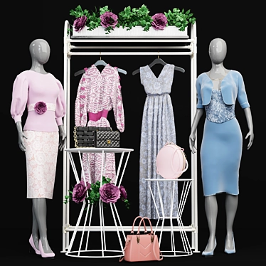 High Detail Clothing Store Display 3D model image 1 