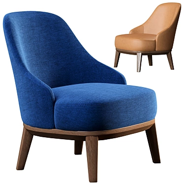 Modern Upholstered Armchair: Parla Atlas 3D model image 1 