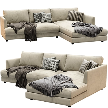 Modern Haven Sectional Sofa Set 3D model image 1 