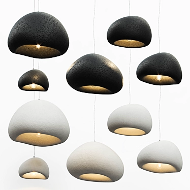 Sleek Metal and Concrete Lamps 3D model image 1 