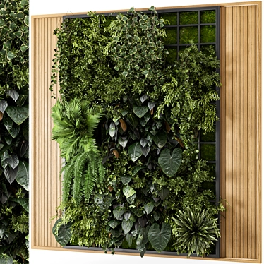 Modern Indoor Vertical Gardens Set 3D model image 1 