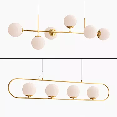 Modern Hanging Pendant Lights 3D model image 1 