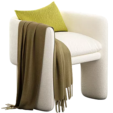 Stylish Milo Baughman Armchair 2015 3D model image 1 