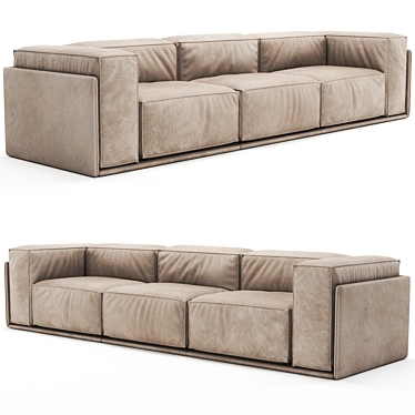 Elegant Modern S-Perla Sofa 3D model image 1 