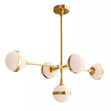 Illuminating Starkey 5 Light Chandelier 3D model image 1 