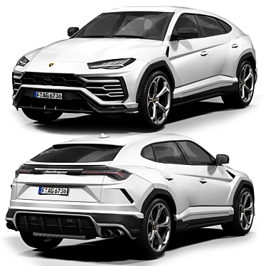 Detailed Lamborghini Urus Model 3D model image 1 