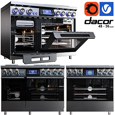 Dacor Dual-Fuel Range with Griddle 3D model image 1 